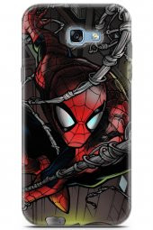 Samsung Galaxy A7 2017 Uyumlu Kılıf Dc 04 SpiderMan Silikon Kılıf Kırmızı - 1