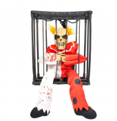 Hareketli Sesli Sensörlü Mahkum Joker İskelet Dekorasyon 22x27 cm - 1