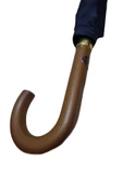 Snotline-April Erkek Baston Şemsiye Ahşap Sap Siyah Renk 100 Cm Çap - 4