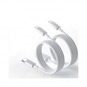 Winex 5 Adet 3A 35W Type-C to Lightning Hızlı Data ve Şarj Kablosu 1m Beyaz - 1