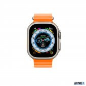 Winex 42-49mm Yeni Nesil Apple Uyumlu Akıllı Saat Kordonu Silikon Turuncu - 2