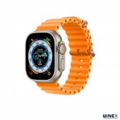 Winex 42-49mm Yeni Nesil Apple Uyumlu Akıllı Saat Kordonu Silikon Turuncu - 3
