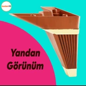 Alcazar Köşe 6'lı Set Mobilya TV Ünitesi Çekyat Koltuk Kanepe Destek Ayağı 14 cm Ceviz M8 Civatalı thumbnail 4