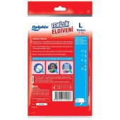 Dolphin Lateks Bulaşık Temizlik Eldiveni - Kırmızı - Large ( Büyük ) - 9-9,5 - 3 Paket thumbnail 3