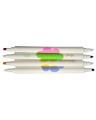 Çift Uçlu Karıştırılabilir Fosforlu Kalem 10 Renk X414 - 3