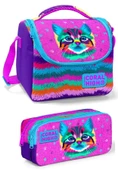 Coral High Mor Kedi Kız Çocuk Beslenme Çantası Seti thumbnail 1