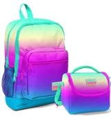 Coral High Rengarenk Kız Çocuk İlköğretim Okul Sırt Çantası ve Beslenme Çanta Seti thumbnail 1