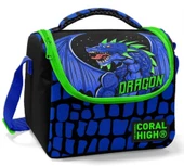 Coral High Erkek Çocuk Yalıtımlı Beslenme Çantası - Siyah Mavi Yeşil Dragon thumbnail 1
