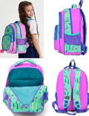 Coral High Üç Gözlü İlkokul Sırt Çantası Seti Açık Yeşil Pembe Yazılı Kız Çocuk thumbnail 3