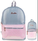 Kaukko Simli Gri Okul Sırt Çantası ve Kalemlik Seti - Ortaokul - Lise - 1