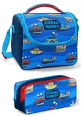 Coral High Üç Gözlü İlkokul Sırt Çantası Seti Lacivert Mavi Gemiler Erkek Çocuk thumbnail 4