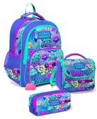 Coral High Üç Gözlü İlkokul Sırt Çantası Seti Lavanta Yeşil Pembe Grafiti Kız Çocuk thumbnail 1