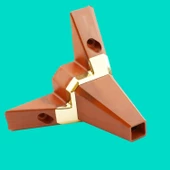 Alcazar Köşe 6'lı Set Mobilya TV Ünitesi Çekyat Koltuk Kanepe Destek Ayağı 12 cm Kahve M8 Civatalı thumbnail 8