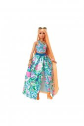 Barbie Extra Fancy Çiçekli Kostümlü Bebek HHN14 thumbnail 2