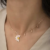 Gümüş Rose Papatya Seviyor Sevmiyor Bayan Kolye  SL4282 thumbnail 3