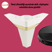 Alcazar Köşe 6'lı Set Mobilya TV Ünitesi Çekyat Koltuk Kanepe Destek Ayağı 12 cm Beyaz M8 Civatalı - 6
