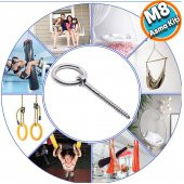 Metal Paslanmaz M8 Vidalı Gerdirme Sabitleme Çekme Kaldırma Tavan Kancası Asma Kit - 1