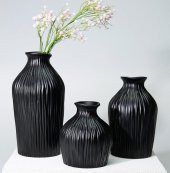 Selim Dublin Orta Boy Vazo Siyah SAKS 159SYH73RS - 3