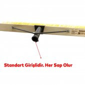 İnşaat Moloz Yaprak Süpürme Toplama Park Bahçe Dış Mekan Temizleme Ahşap Fırça 60 cm - 3