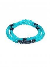 JTAW24DOB1337 JANTİ BİLEKLİK AKİK CEYT HEMATİT FASET KESİM DOĞALTAŞ 6 MM - 1