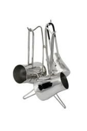 Akdeniz 3'lü Piramit Metal Kulp Cezve Takımı - 1