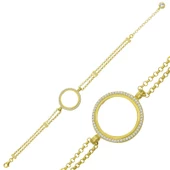 Gümüş Altın Kaplama Kadın Bileklik  SL4568 thumbnail 1