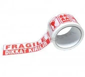 70x40 Dikkat Kırılır Uyarı Baskılı Koli Bantı - 1