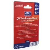 Kraf 2530 çif taraflı montaj bandı 19mmx1,5mt - 2