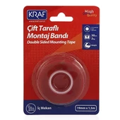 Kraf 2530 çif taraflı montaj bandı 19mmx1,5mt - 1