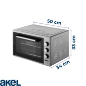 AKEL AF280L LAMBALI, TERMOSTATLI, SAATLİ 32 LİTRE MİDİ FIRIN - 9