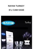 Rayan Turkey 6'lı Cam Kase - 1
