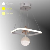 TT Aydınlatma TT037-BY  Kare Model Mat Beyaz Tek Toplu 3 Renk Modüllü Ledli Avize - 1