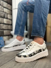 BA0801 BOA Yüksek Taban Siyah Desenli Erkek Spor Ayakkabı thumbnail 2