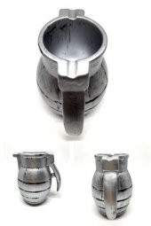 BUFFER® Eğlenceli Dekoratif El Bombası Görünümlü Sigara Hazneli Kül Tablası Küllük - 1