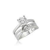 Gümüş Tektaş Düğüm Yüzük SL2639 thumbnail 1