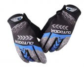 XBYC Outdoor Mtb Mevsimlik Tam Parmak Bisiklet Eldiveni Large Eldiven Mavi - 1