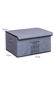 Keçe Kapaklı Çok Amaçlı Maxi Kutu Gri 47x37x24 Cm - 2