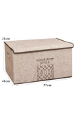 Keçe Kapaklı Çok Amaçlı Mega Plus Kutu Bej 57x41x31 Cm thumbnail 3