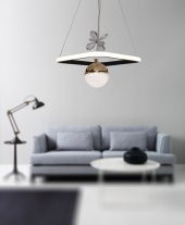 TT Aydınlatma TT037-SYSR  Kare Model Mat Siyah-Gold Tek Toplu 3 Renk Modüllü Ledli Avize - 2