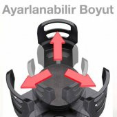 Polham Dönebilen ve Genişlik Ayarlamalı 2li Bardak ve Şişe Tutacağı, Titreme Önleyici Bardaklık - 4