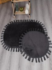 Orkide Home Dekoratif Modern Simirna Püskül Saçaklı 50x80 Oval Klozet Takımı - 3