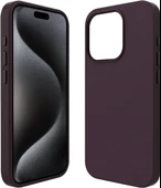 Apple iPhone 15 Pro Kılıf Magsafe Nubuk Tarzı Mikro Fiber Mimoza Kapak - 8