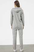 Çift Renk Kapüşonlu Eşofman Takım - Gri thumbnail 6