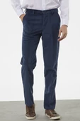 Klasik Chino Kadife Pantolon - Lacivert - 3