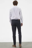 Kot Görünümlü Yan Cepli Klasik Pantolon - Lacivert - 5