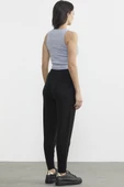 Jogger Rahat Kalıp Triko Pantolon - Siyah thumbnail 6