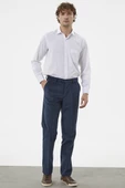 Klasik Chino Kadife Pantolon - Lacivert - 1