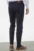 Kot Görünümlü Yan Cepli Klasik Pantolon - Lacivert - 4