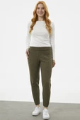Jogger Rahat Kalıp Triko Pantolon - Haki - 2