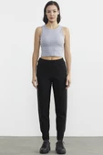 Jogger Rahat Kalıp Triko Pantolon - Siyah thumbnail 1